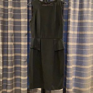 Dark Grey Sheath Peplum Dress